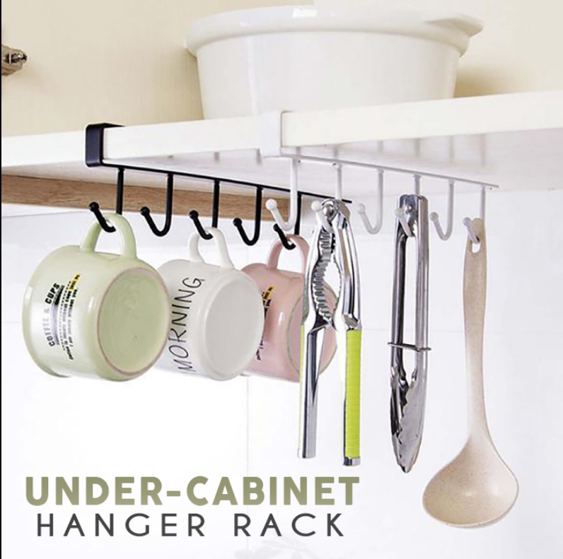 Under-Cabinet Hanger Rack (6 Hooks)