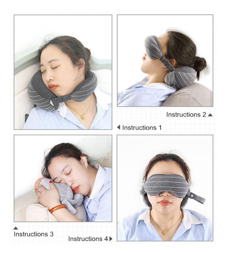2 in 1 - neck pillow with eye mask