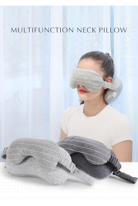 2 in 1 - neck pillow with eye mask